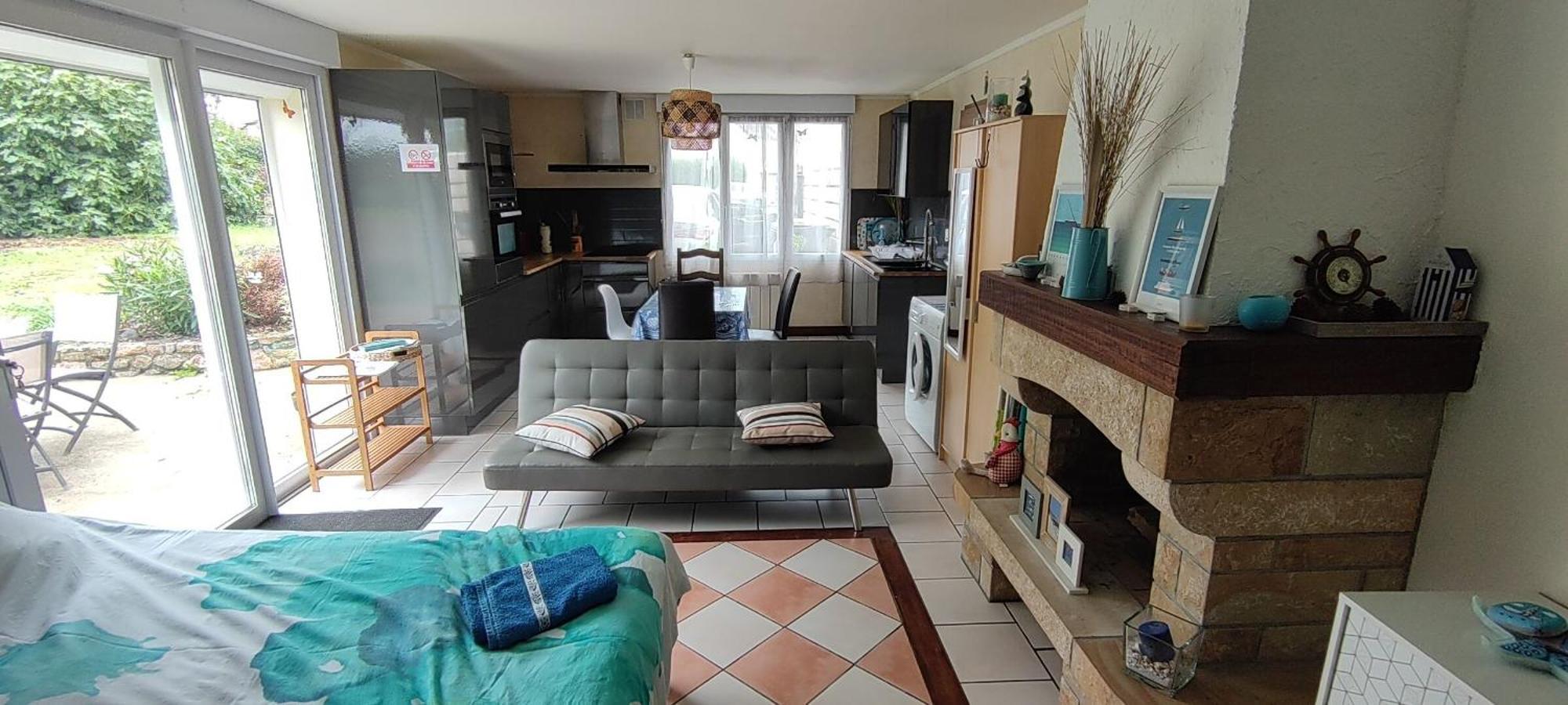 Studio La "Barque Bleue" Flamanville Extérieur photo
